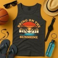 Bring On The Sunshine Retro Sunset Tropical Tank Top thumb 4