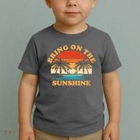 Bring On The Sunshine Retro Sunset Tropical Toddler T-Shirt thumb 2