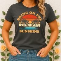 Bring On The Sunshine Retro Sunset Tropical Women's T-Shirt thumb 2