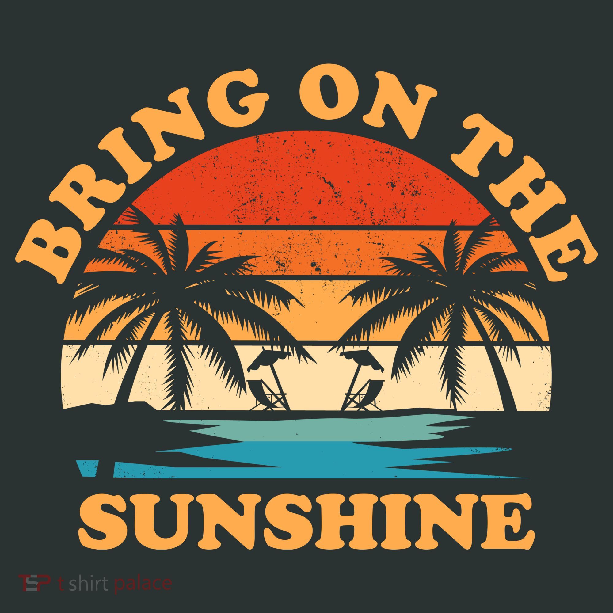 Bring On The Sunshine Retro Sunset Tropical Kids Sweatshirt