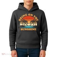 Bring On The Sunshine Retro Sunset Tropical Kids Hoodie thumb 4