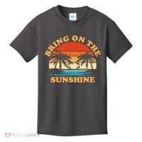 Bring On The Sunshine Retro Sunset Tropical Kids T-Shirt thumb 0