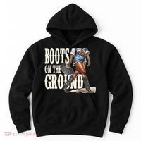 Boots On The Ground Black Cowgirl Melanin Women Gift Hoodie thumb 0