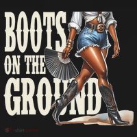 Boots On The Ground Black Cowgirl Melanin Women Gift Long Sleeve Shirt thumb 2