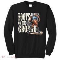 Boots On The Ground Black Cowgirl Melanin Women Gift Sweatshirt thumb 0