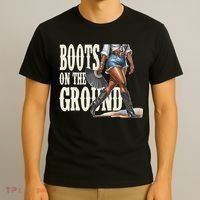 Boots On The Ground Black Cowgirl Melanin Women Gift T-Shirt thumb 3