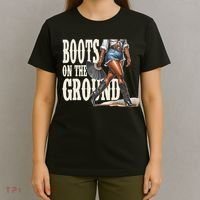 Boots On The Ground Black Cowgirl Melanin Women Gift T-Shirt thumb 4