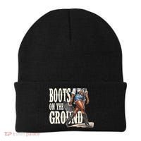 Boots On The Ground Black Cowgirl Melanin Women Gift Beanie thumb 0