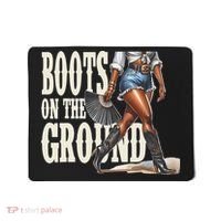 Boots On The Ground Black Cowgirl Melanin Women Gift Mousepad thumb 0