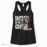Boots On The Ground Black Cowgirl Melanin Women Gift Women's Tank Top thumb 0