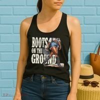 Boots On The Ground Black Cowgirl Melanin Women Gift Women's Tank Top thumb 2