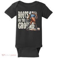 Boots On The Ground Black Cowgirl Melanin Women Gift Baby Bodysuit thumb 0