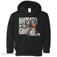 Boots On The Ground Black Cowgirl Melanin Women Gift Toddler Hoodie thumb 0