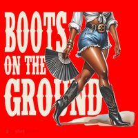 Boots On The Ground Black Cowgirl Melanin Women Gift Santa Hat thumb 1