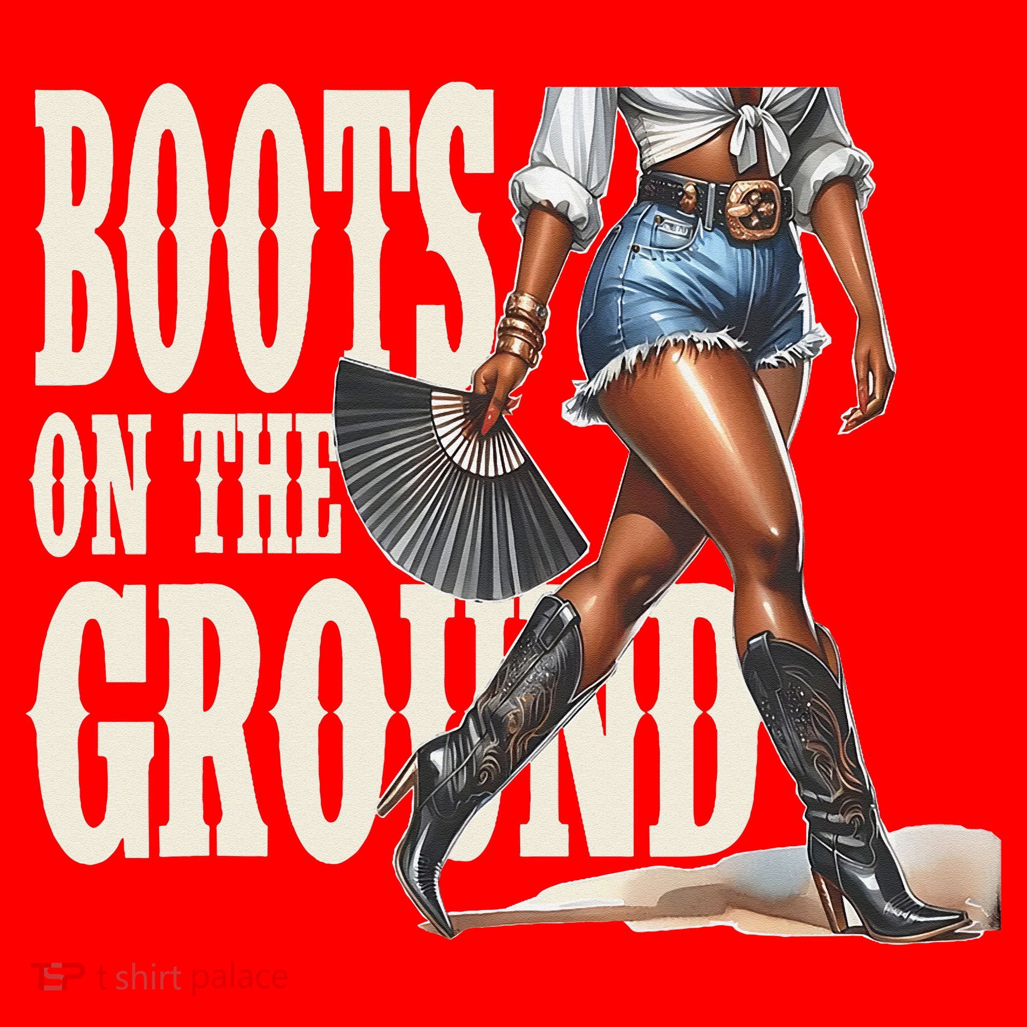 Boots On The Ground Black Cowgirl Melanin Women Gift Santa Hat
