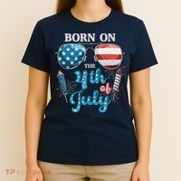 Born On The Fourth Of July 4th Of July Birthday Patriotic T-Shirt thumb 4