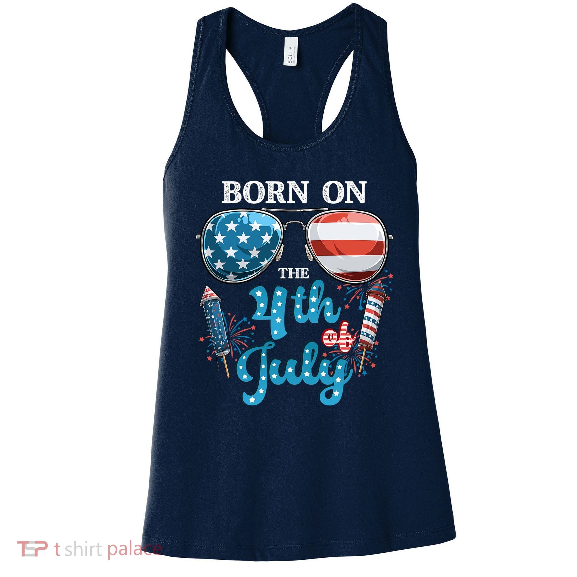 Born On The Fourth Of July 4th Of July Birthday Patriotic Women's Tank Top