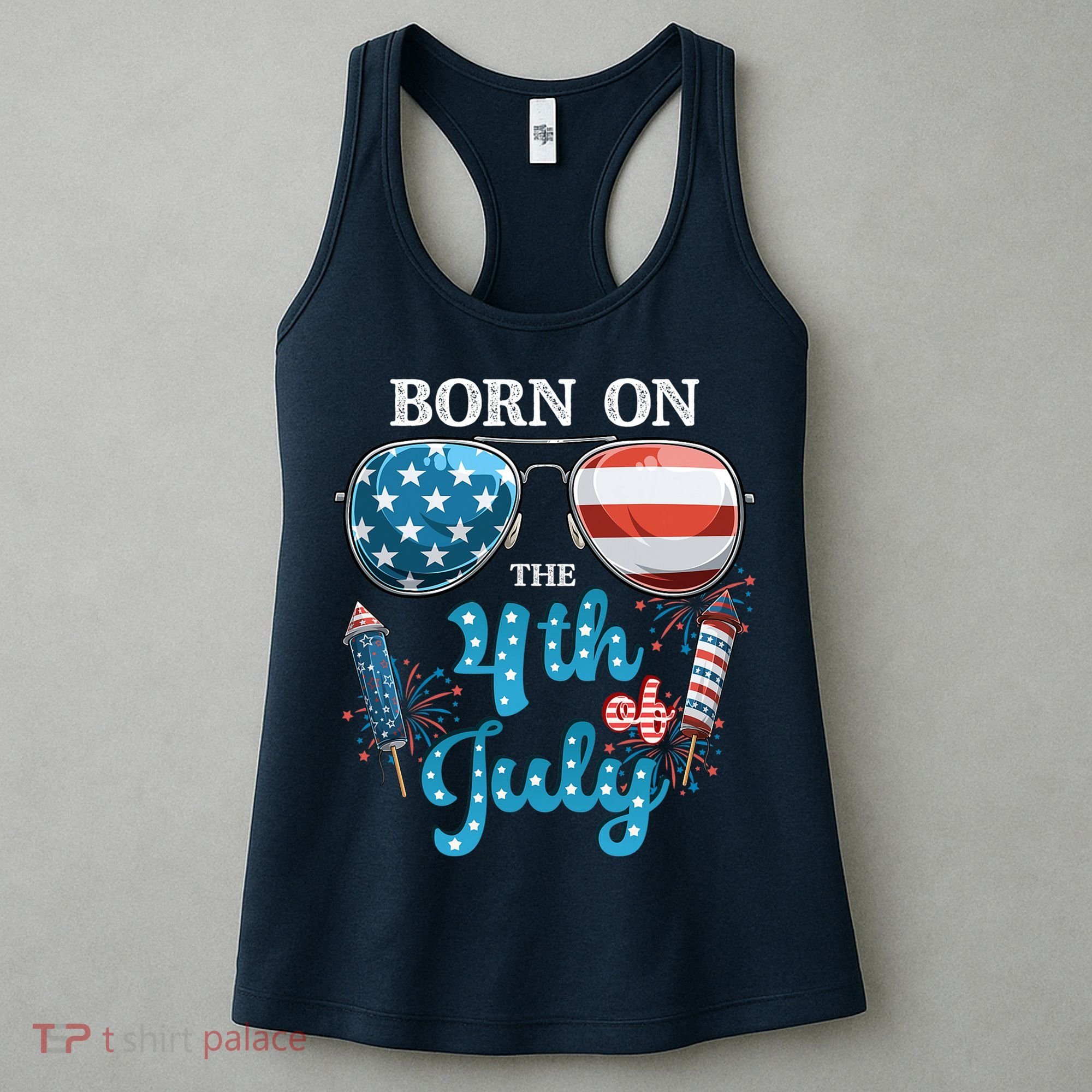 Born On The Fourth Of July 4th Of July Birthday Patriotic Women's Tank Top