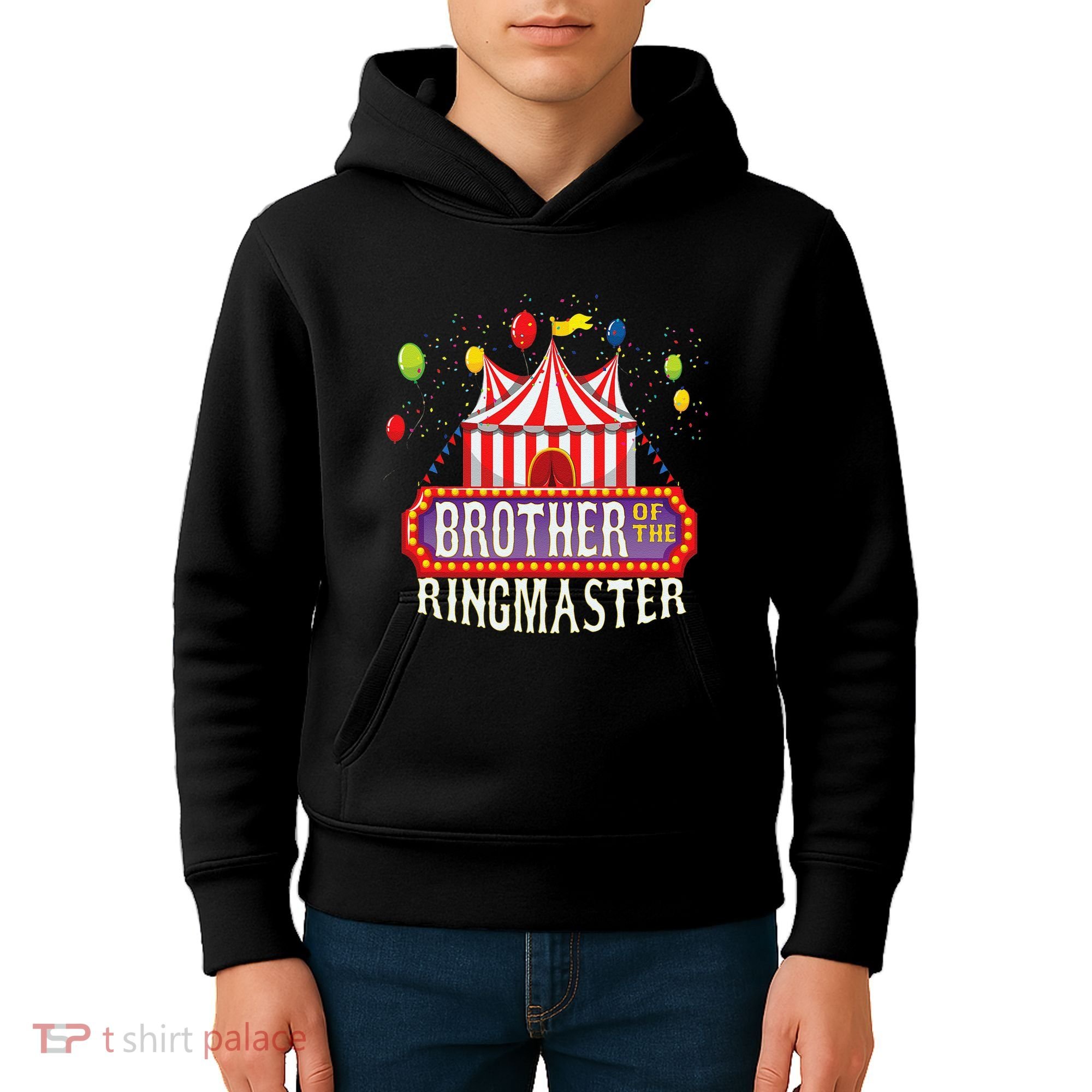 Brother Of The Birthday Ringmaster Circus Party Bday Gift Kids Hoodie