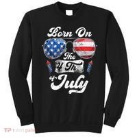 Born On The 4th Of July Birthday Independence Day Sweatshirt thumb 0