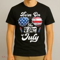 Born On The 4th Of July Birthday Independence Day T-Shirt thumb 3