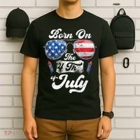 Born On The 4th Of July Birthday Independence Day T-Shirt thumb 6