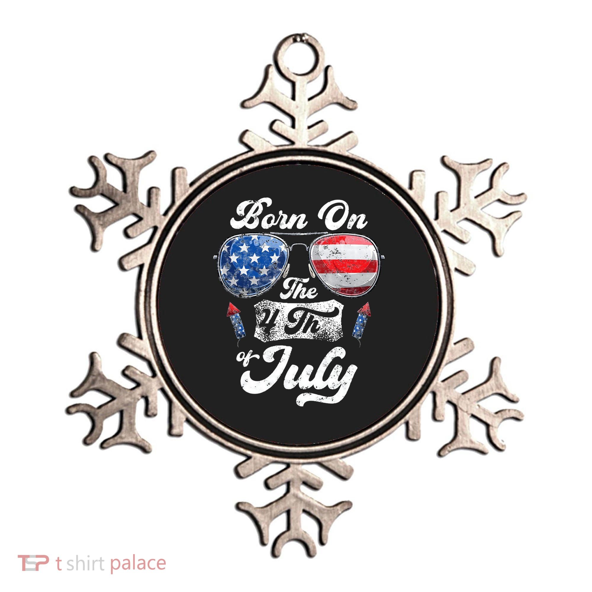Born On The 4th Of July Birthday Independence Day Ornament