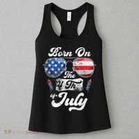 Born On The 4th Of July Birthday Independence Day Women's Tank Top thumb 3