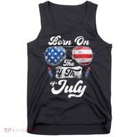 Born On The 4th Of July Birthday Independence Day Tank Top thumb 0