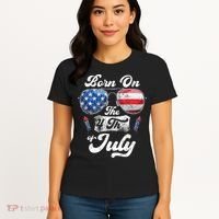 Born On The 4th Of July Birthday Independence Day Women's T-Shirt thumb 4