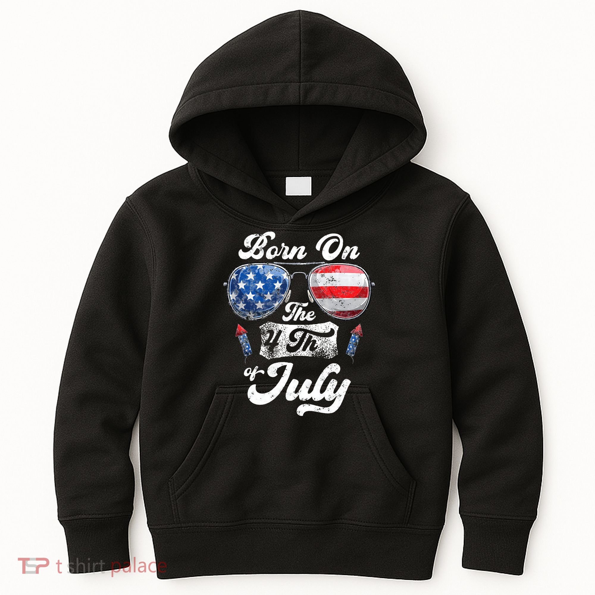 Born On The 4th Of July Birthday Independence Day Kids Hoodie