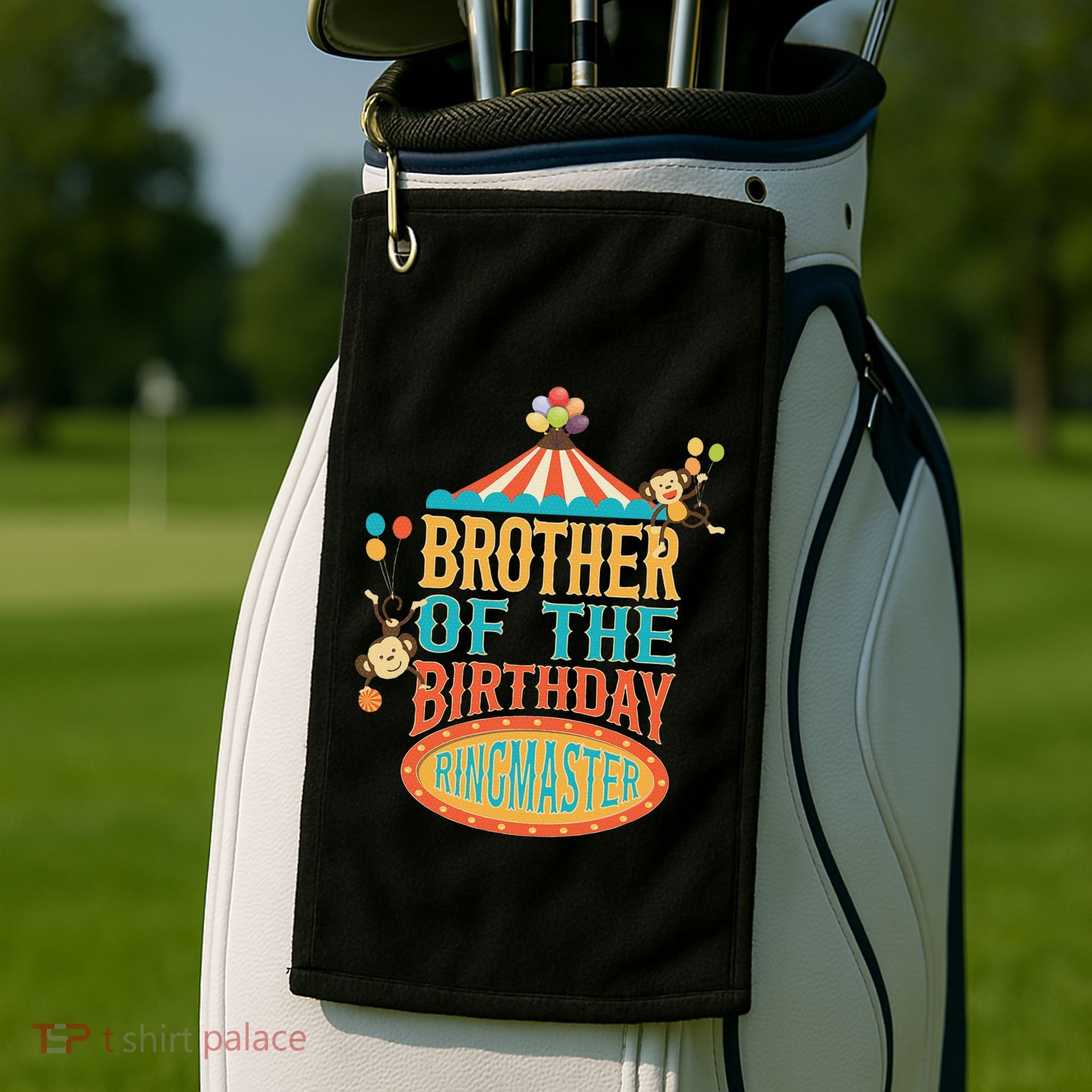 Brother Of The Birthday Ringmaster Circus Party Bday Golf Towel