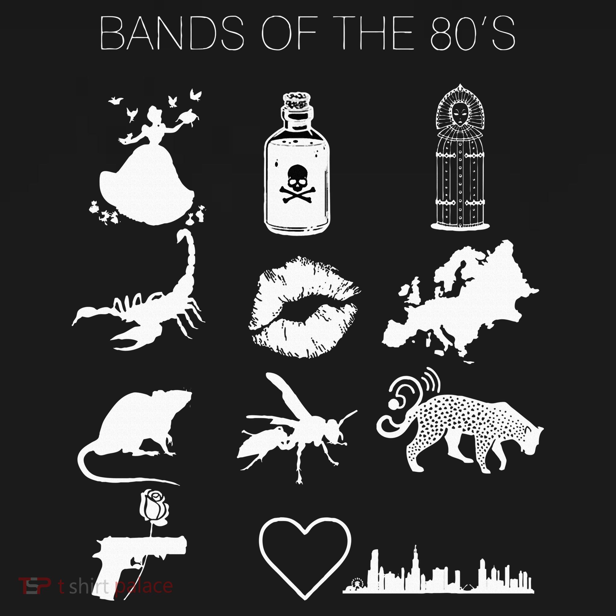 Bands Of The 80s Hair Bands Rock Bands 1980s T-Shirt