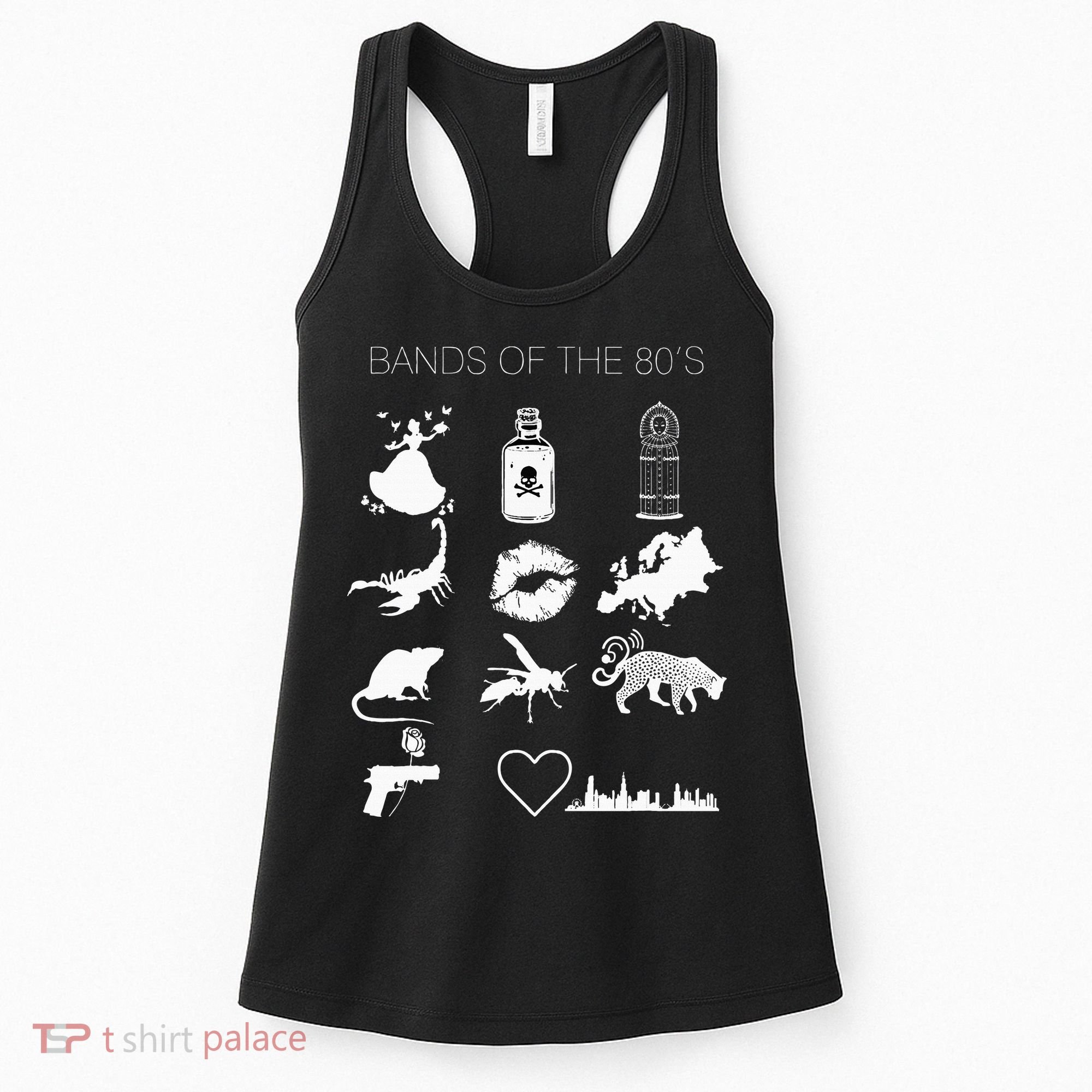 Bands Of The 80s Hair Bands Rock Bands 1980s Women's Tank Top