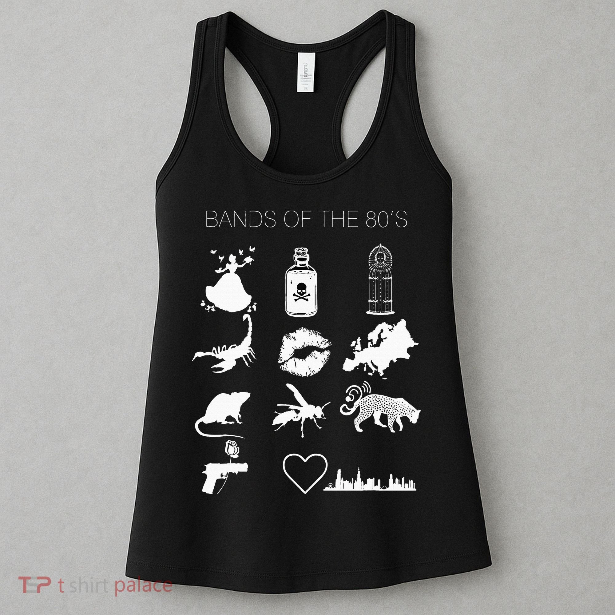 Bands Of The 80s Hair Bands Rock Bands 1980s Women's Tank Top