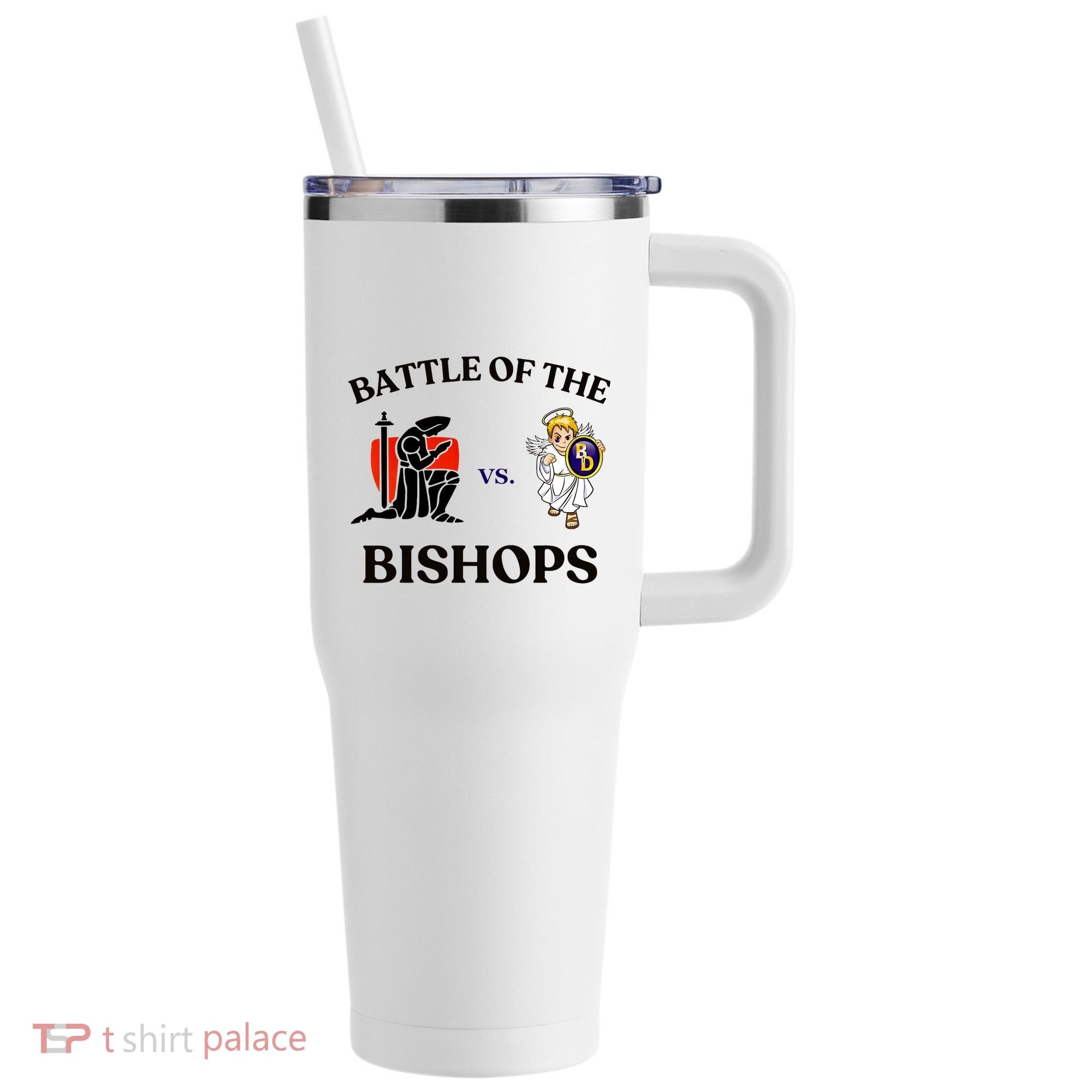 Battle Of The Bishops 40oz Vacuum Insulated Stainless Steel Travel Tumbler