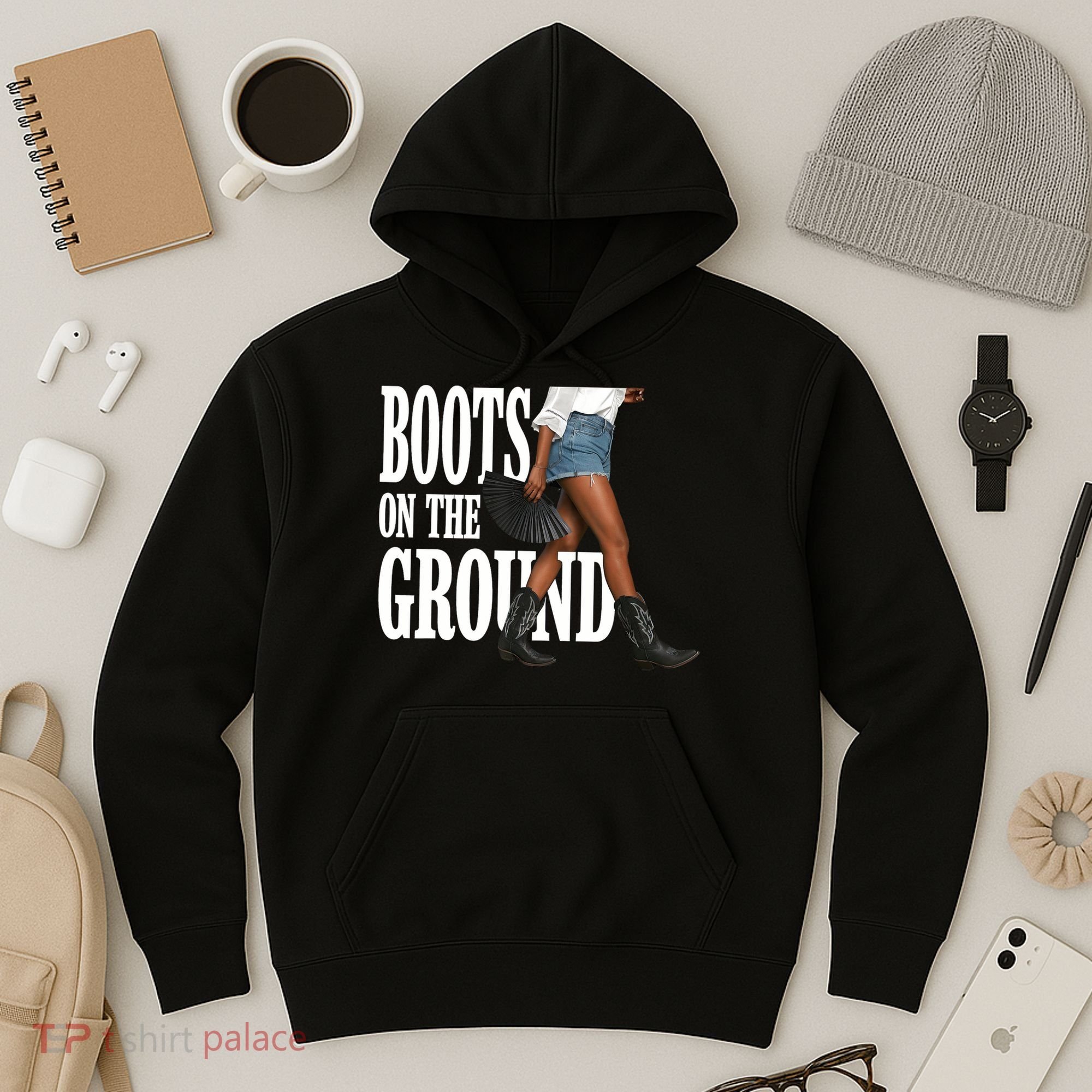 Boots On The Ground  Cowgirl Melanin  Hoodie