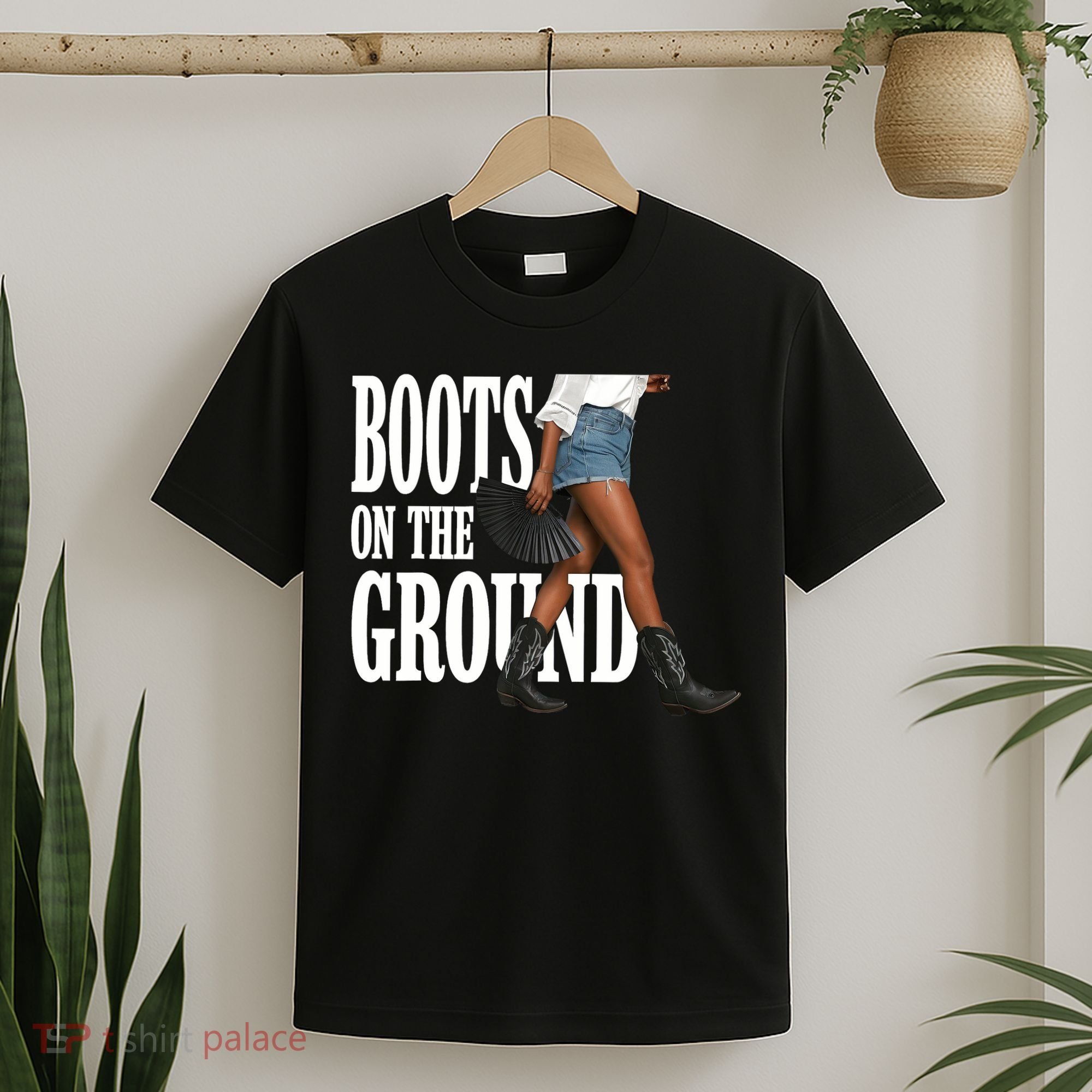 Boots On The Ground  Cowgirl Melanin  T-Shirt