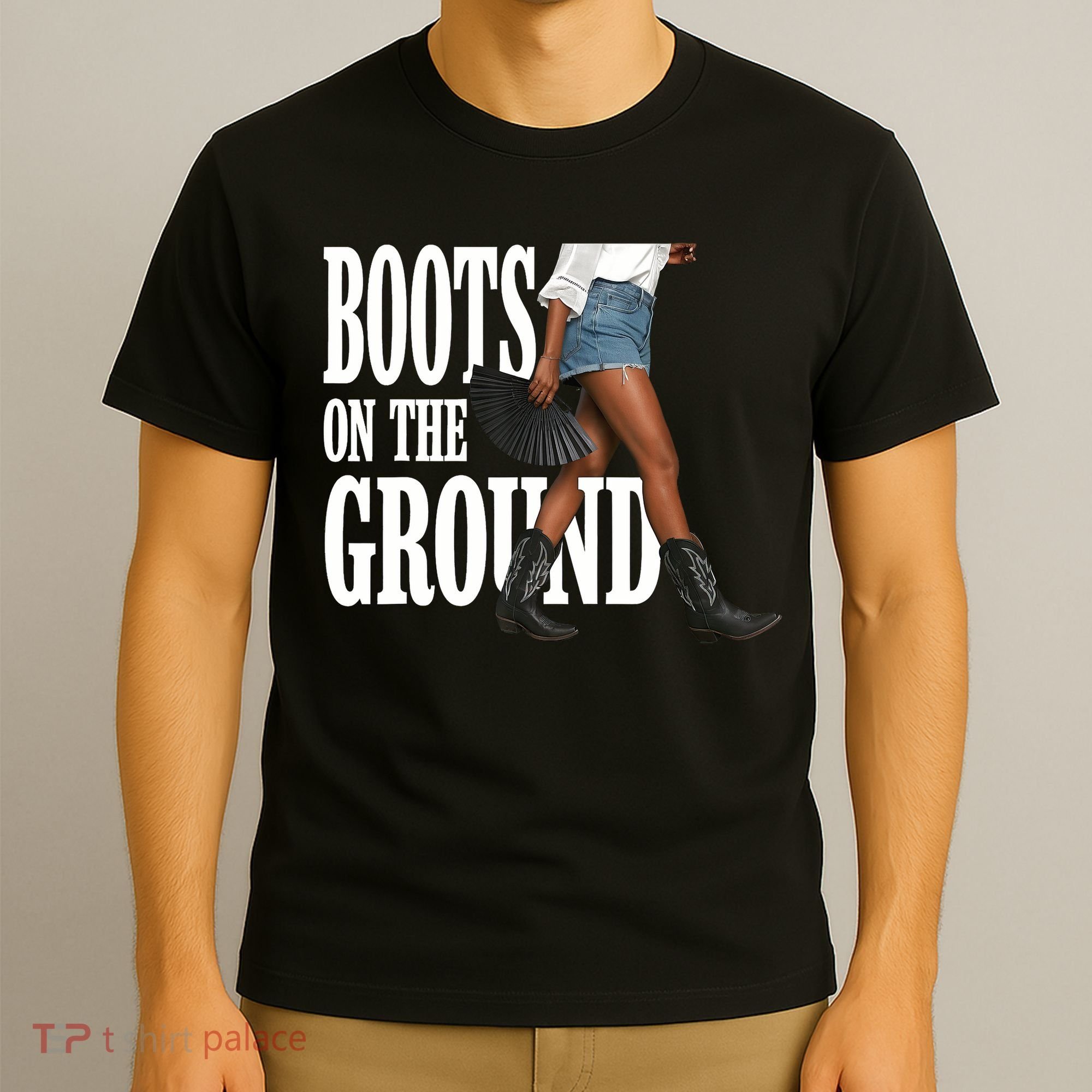 Boots On The Ground  Cowgirl Melanin  T-Shirt