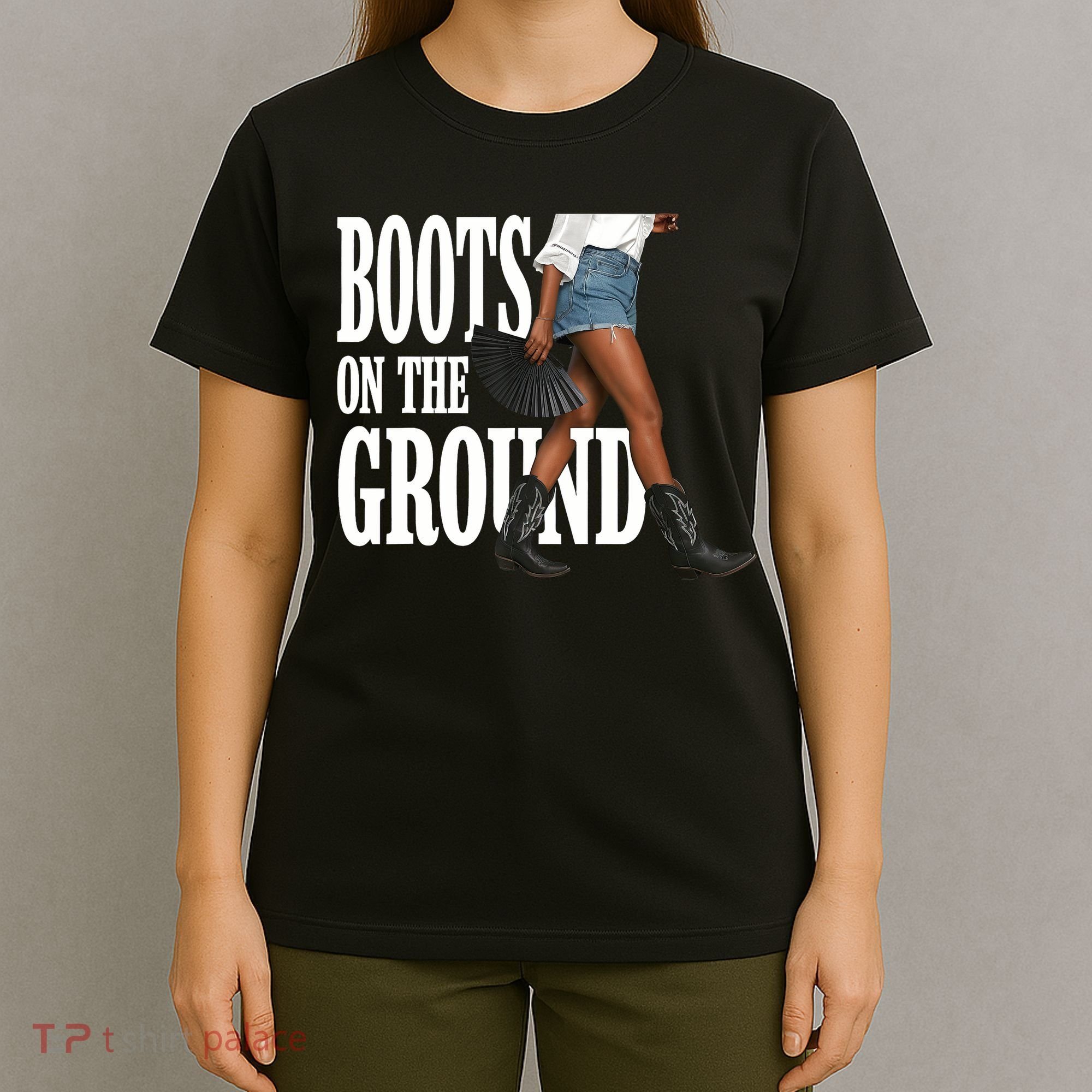 Boots On The Ground  Cowgirl Melanin  T-Shirt