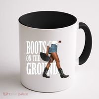 Boots On The Ground  Cowgirl Melanin  Coffee Mug thumb 1
