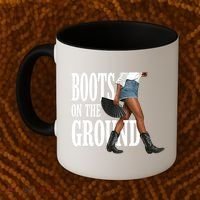 Boots On The Ground  Cowgirl Melanin  Coffee Mug thumb 2