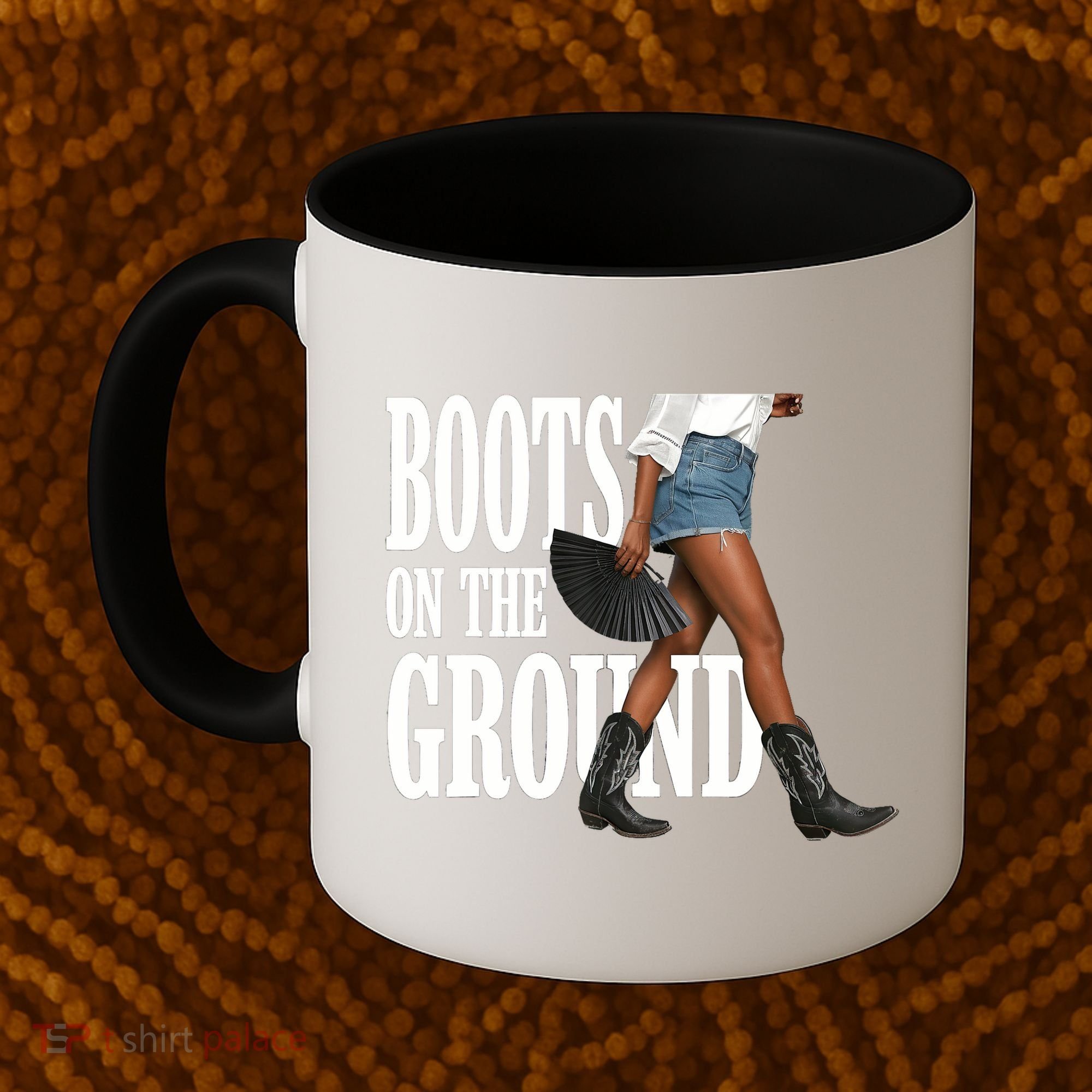 Boots On The Ground  Cowgirl Melanin  Coffee Mug