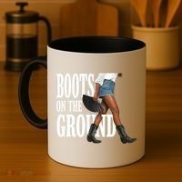 Boots On The Ground  Cowgirl Melanin  Coffee Mug thumb 4