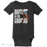 Boots On The Ground  Cowgirl Melanin  Baby Bodysuit thumb 0