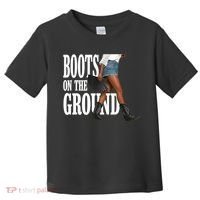 Boots On The Ground  Cowgirl Melanin  Toddler T-Shirt thumb 0