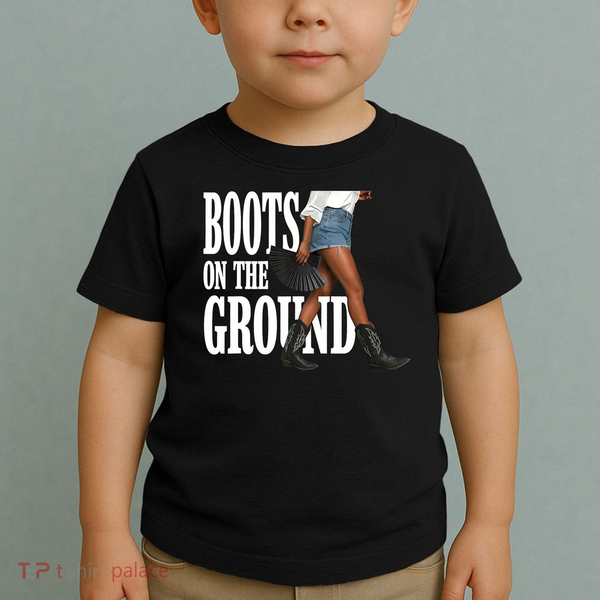 Boots On The Ground  Cowgirl Melanin  Toddler T-Shirt