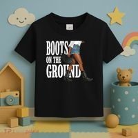 Boots On The Ground  Cowgirl Melanin  Toddler T-Shirt thumb 3