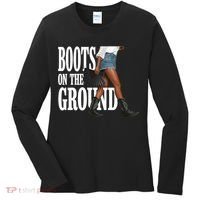 Boots On The Ground  Cowgirl Melanin  Women's Long Sleeve Shirt thumb 0
