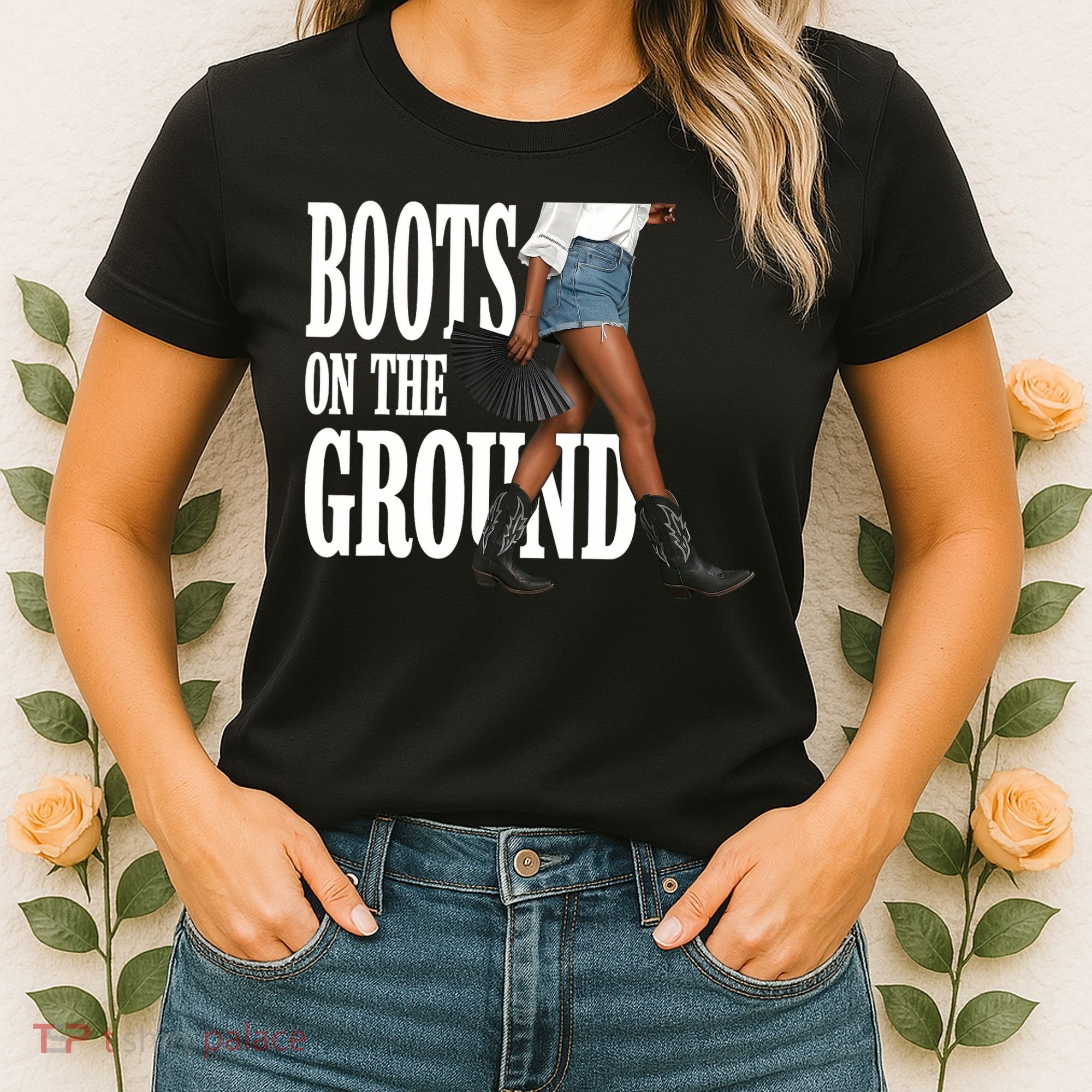 Boots On The Ground  Cowgirl Melanin  Women's T-Shirt